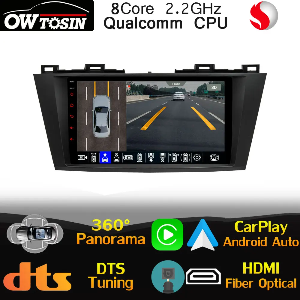 Автомобильный мультимедийный плеер Qualcomm 8Core Android для Mazda 5 Mazda5 CW 2010-2018 GPS Радио 360