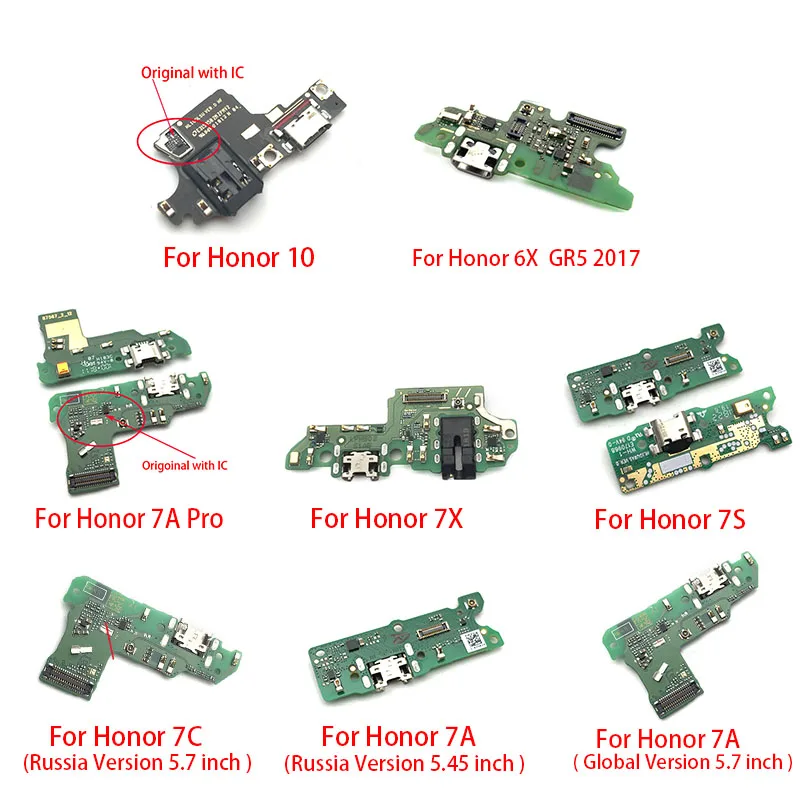 Гибкий USB кабель для зарядного устройства Huawei Honor 10 7X 7S 6X GR5 2017 7A Pro|Шлейфы мобильных