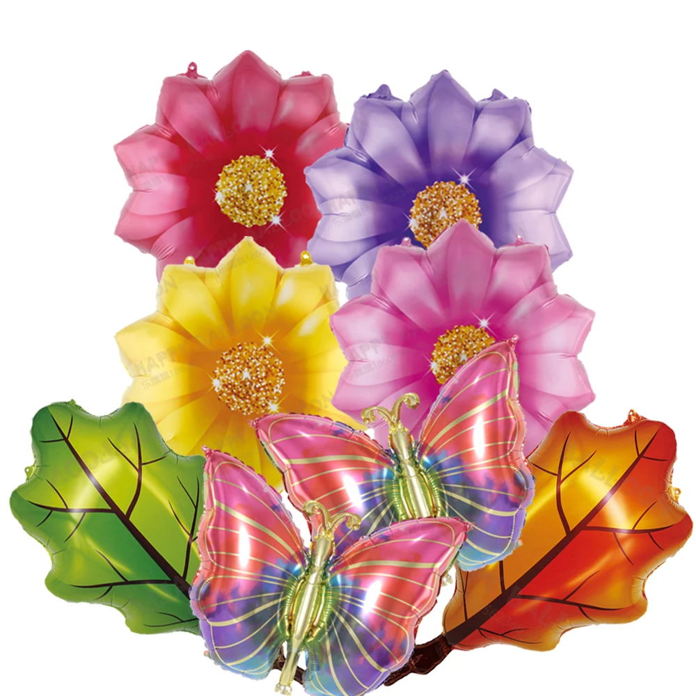 

Butterfly Foil Balloons Flowers Ballons Nature Party Supplies Mother's Day Gifts Kids Girls Birthday Party Decorations