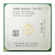 AMD-procesador de doble núcleo para ordenador, dispositivo con toma AM2 940pin, modelo Athlon X2 6400 X2 6400 + 3,2 GHz ADX6400IAA6CZ