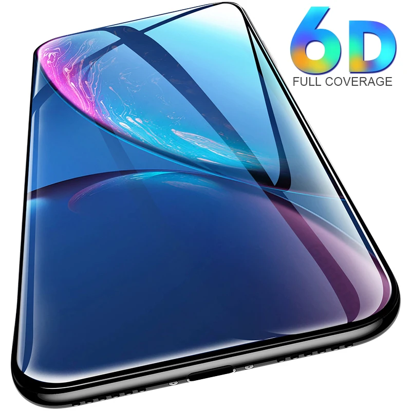 6D Защитное стекло для iPhone 6 6S 7 8 Plus X на закаленное 10 Защитная пленка экрана