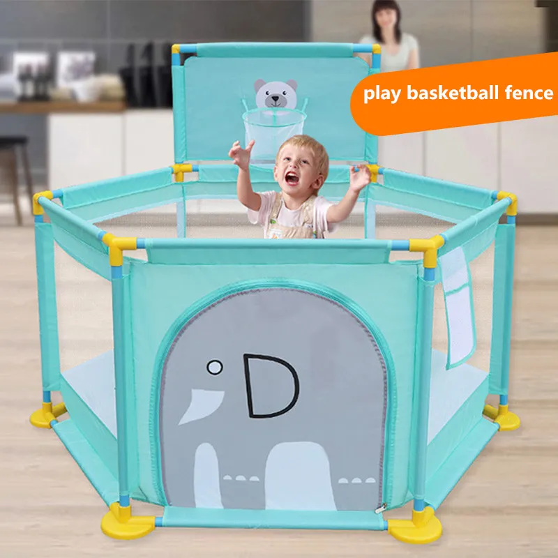 

66cm child safety fence toy baby crawling toddler foldable cloth game fence shooting fence light portable safety fence