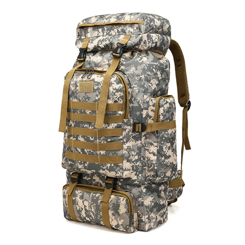 

Large Capacity Outdoor Climbing Backpack Military Tactical Pack Rucksack Shooting Camping Bag Molle System Trekking Daypack New