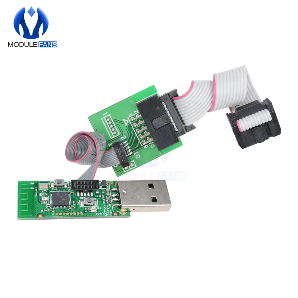 1 комплект CC2531 Zigbee эмулятор CC-Debugger USB программист CC2531 CC2540 анализатор Bluetooth модуль wth разъем кабель загрузчика