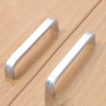 Aluminum Long Knob Cabinet Furniture Door Handles Knobs Bedroom Closet Dresser Kitchen Drawer Pulls LS