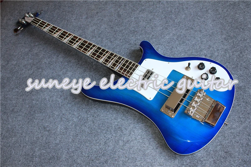 

Custom Shop Blue Glossy Rick 4003 4 String Electric Bass Guitar Custom Guitarra Bass 4 String Free Shipping