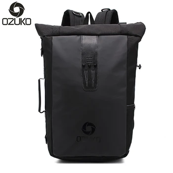 

OZUKO Multifunction Men's Back Pack Laptop Backpack Large Capacity Rucksack Waterproof Mochila Casual Travel Bags for Men Unisex