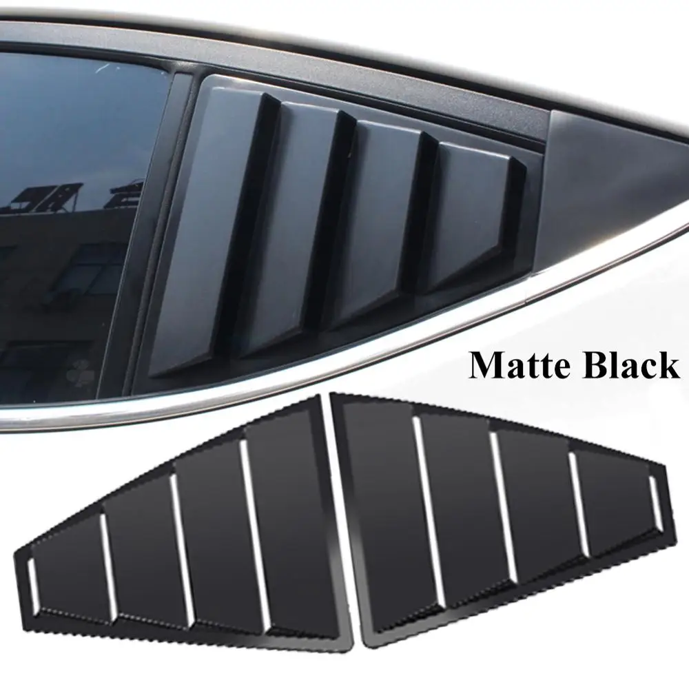 Matte Black 1 пара четверть жалюзи крышка вентиляционные отверстия заднего бокового окна автомобиля Стайлинг для hyundai Elantra 18-19 черный четверть жалюзи отделка аксессуар - Цвет: Matte Black