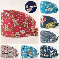 Cartoon Adjustable Nurse Cap Disney Woman Surgical Caps Clinical Hat Hospital Medical Spa Uniform Accessories