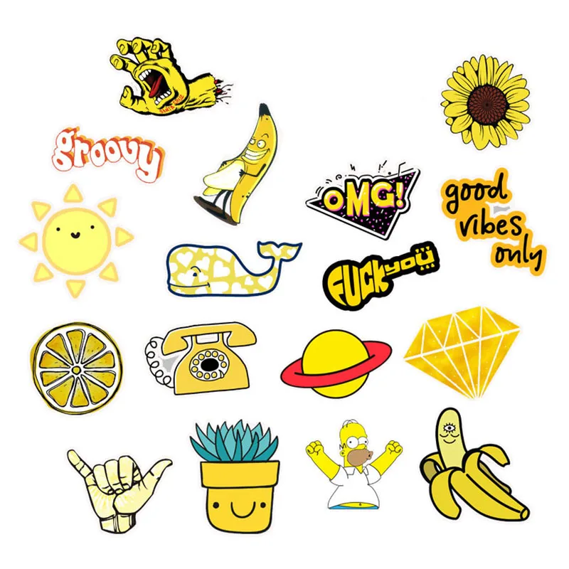 yellow hydro flask sticker