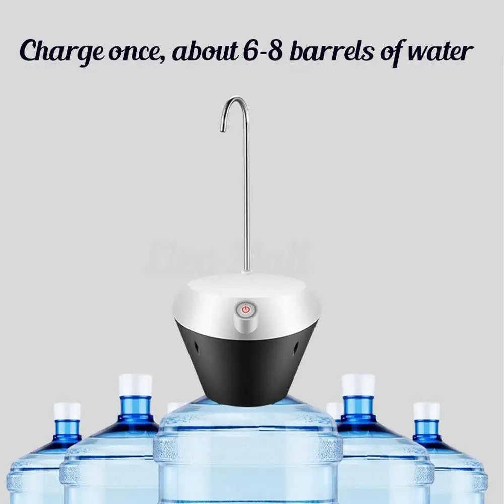 Portable Electric Auto Water Pump Dispenser Drinking Gallon Bottle Button Switch USB Charged For Natural Cold Water