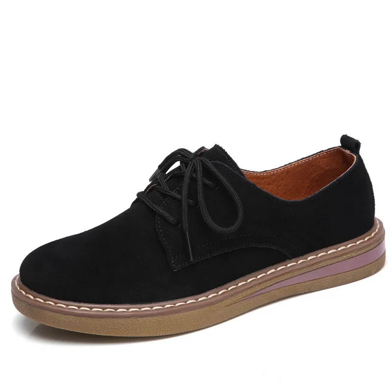 Women Loafers Flats Shoes Sneakers Leather Suede Lace Up Boat Shoes Round Toe Moccasins Oxford For Spring