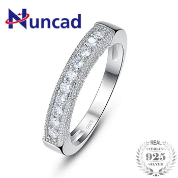 

925 Sterling Silver Ring Zircon Finger Rings For Women Fashion Classic Full Pave Setting Crystal Engagement Jewelry