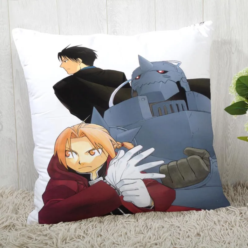 Custom Fullmetal alchemist Pillow Cases Square Pillowcase Christmas Zippered Pillow Cover 40*40cm,45*45cm(One Side - Цвет: Pillowcase 12