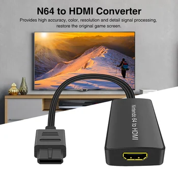 

Cable Signal Video Audio HD Link N64 To HDMI Converter Portable Splitter Gaming TV Drive Free Multimedia Plug And Play Accessory