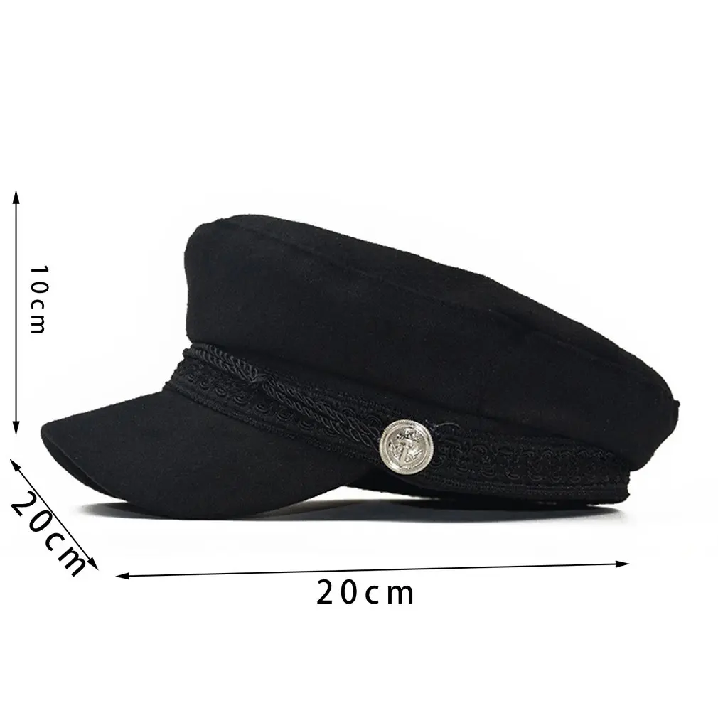 Зимние шапки для женщин кепка в стиле милитари винтажный берет из хлопка и шерсти