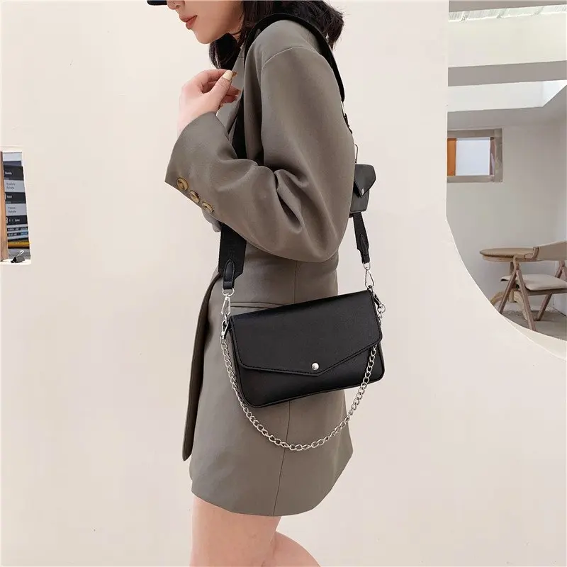 Women Crossboy Bags New Leather Shoulder Bag With Coin Purse And Handbag Ladies Bag 2 Pieces Set Messenger Bags Retro Hobo