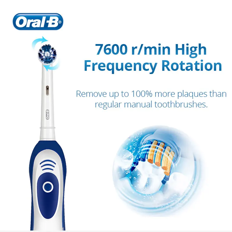 Oral B Electric Toothbrush With Travel Box Soft Brush Head Battery Powered Whiten Teeth 100% Waterproof Oral B Electric Toothbrush With Travel Box Soft Brush Head Battery Powered Whiten Teeth 100% Waterproof