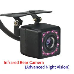 HD Waterproof Car Rear View Camera with 4 LED Night Vision & 170° Wide Angle (12 IR)