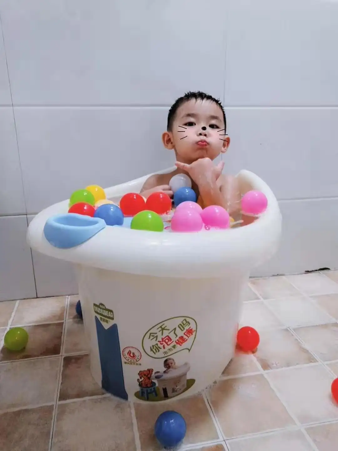 

Diudiubear Baby Bathtub Children Bath Bucket Baby Bath Barrel Newborns Kids Bath Bath Bucket Large Size Thick
