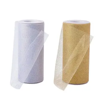 

2 Rolls Netting Fabric Tulle Roll Spool Fabric for Skirt Making 25yards/roll