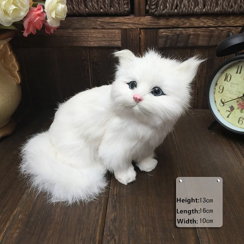 16x13cm Имитация животного кошка кукла детская игрушка поддельный Кот персидский кот модель плюшевая игрушка Новинка украшение подарок на день рождения DY80056 - Цвет: 16x13cm