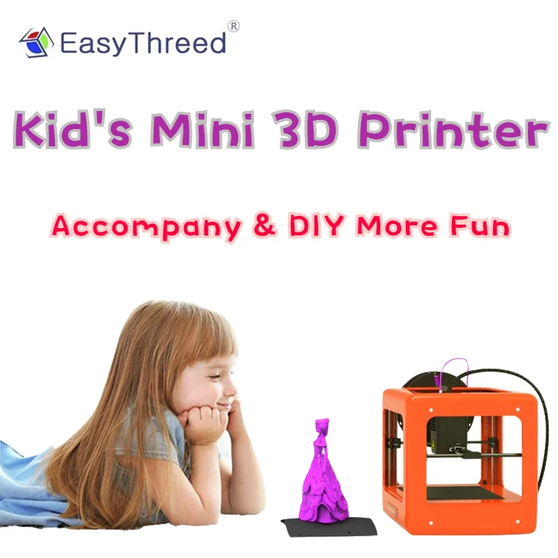 Easythreed Nano мини 3d принтер обучающий бытовой DIY Набор принтер один ключ печатная машина для Рождественский подарок для ребенка