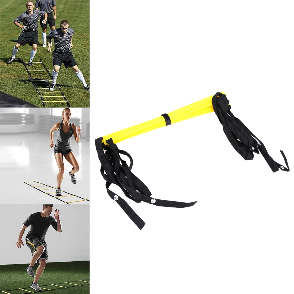 5M Speed  Ladder 12-rung Fitness Football Straps Training Equipment Set 