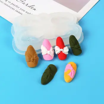 

5Pc Handmade Nail Bow Silicone Resin Mold Bowtie Carving Mold Nail Art Mould Kit