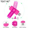 TEXT ME OTG 3 IN 1 type-c USB Flash Drive 16GB 32GB Pendrive 4GB 8GB 64GB USB Flash Drive For Computer/Android Phone ► Photo 2/6