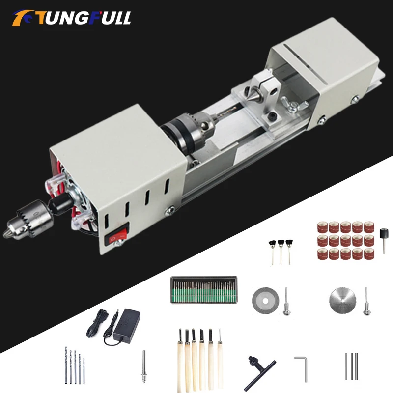 Bijtels Lathe Metal Woodworking Miniature Mini Wood Lathe Wood Centerlath Machine Metal With Power Carving Cutter wood lathe,metal lathe machine