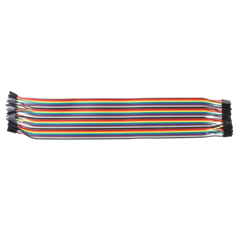 1A41089-30A 40 Pcs Cables M-F/M-M/F-F Jumper Breadboard Wire Colorful GPIO Ribbon for DIY Kit - Color: 1A41089-30A