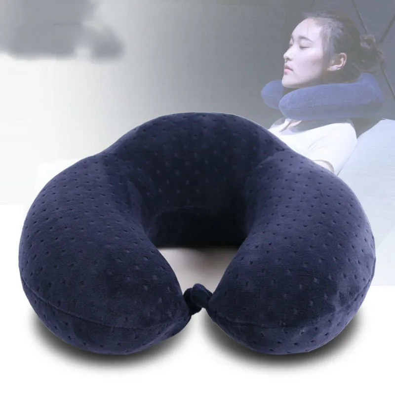 

U Pillow Type Slow Springback Memory Cotton Support Back Neck Pillow Travel Pillow Cervical Vertebra Portable Neck Guard Pillow