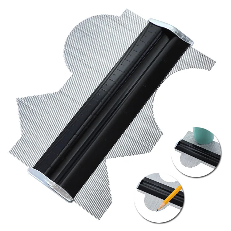 

6-Inch Contour Gauge Metal Pin Take Type Gauge Curved Measuring Ruler Metric Contour Feet Profiling Gauge