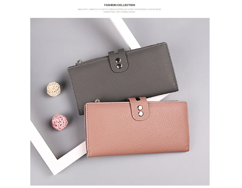 Fashion Genuine Leather Wallet Coin Purse Girl Women Wallets With Phone Case Long Clutch Bags Female Card Holder Cartera Mujer