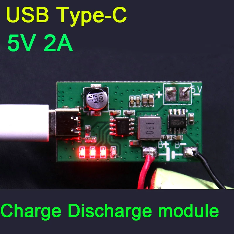 2в1 IP5306 2A литиевая батарея зарядный модуль сброса защитная плата 5 В Type-C USB