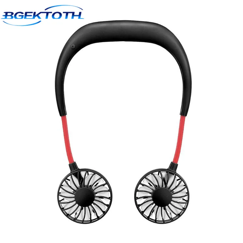 Bgektoth Hands-free повязка на шею руки-свободно висящий USB Перезаряжаемый двойной вентилятор мини-вентилятор летний портативный дропшиппинг