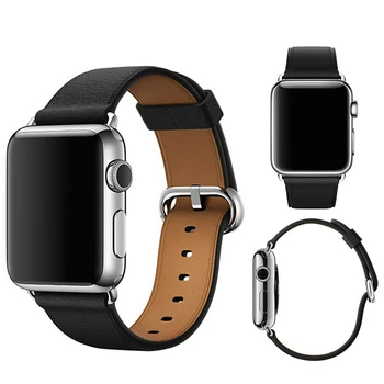 

SOONHUA Leather Strap Watch Band Replacement Wristband Watch Bands 42mm 38mm For Apple Watch