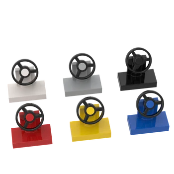 

BuildMOC Compatible Assembles Particles 73081 Vehicle Steering Stand 1x2 For Building Blocks DIY LOGO Educational Tech Toys