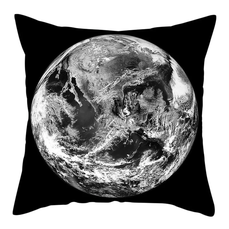 Fuwatacchi подушка в виде Луны, чехол с изображением Вселенной, планеты, наволочка для подушки, декоративная наволочка для дивана, автомобиля, 45x45 см - Цвет: PC13619