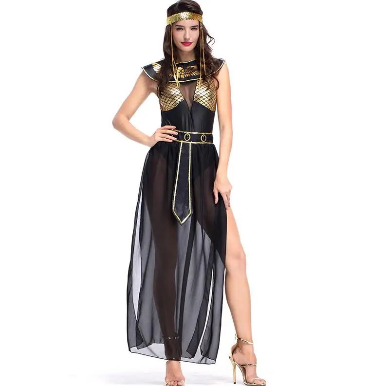 Deluxe костюм Клеопатры пикантные Для женщин древний египетский фараон Костюмы Хэллоуин вечерние Косплэй костюм "Королева Египта" длинное платье
