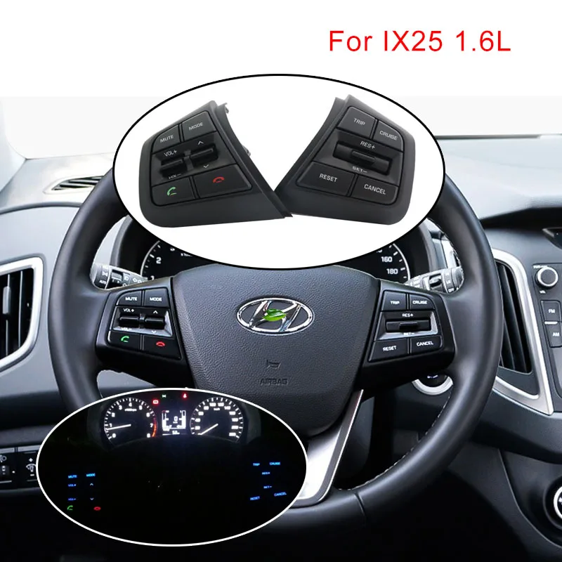 

Steering Wheel Cruise Control Konb For Hyundai creta ix25 1.6L 2.0L Multifunction Buttons Bluetooth Remote Volume Switch