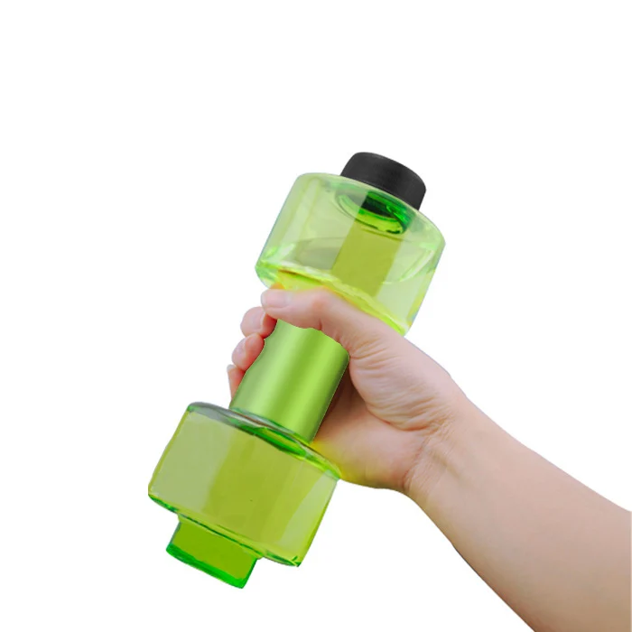 550ml Fashion Portable Sport Water Bottles Plastic Creative Dumbbell Shape Leakproof Transparent Kettle MF | Дом и сад