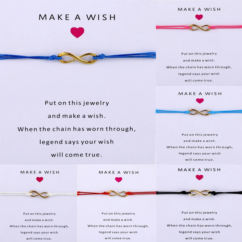 EN темпераментная мода ювелирные изделия благословение карточка Ручная Веревка