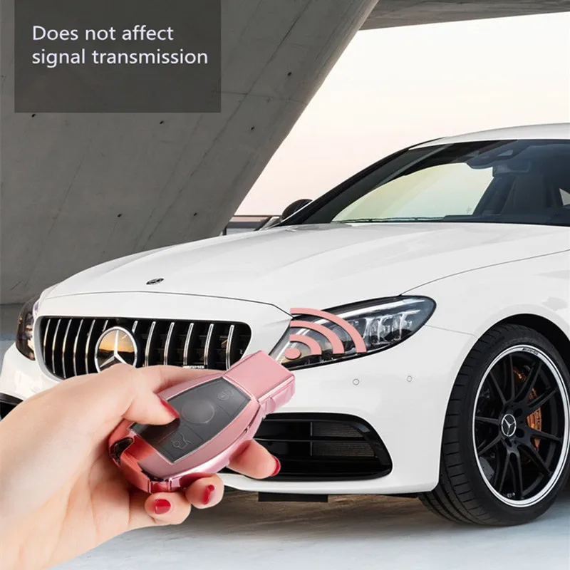 For mercedes key cover CLA GLA GLC GLE GLK CLS SLK AMG alarm cover TUP shell protection car remote control cover key case
