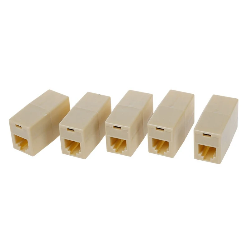 10 шт. Rj45 Cat5 муфты-Joiners-Пол Changers и 5 шт. бежевый пластик Rj11 6P4C женский/женский телефонный кабель Inline подключения
