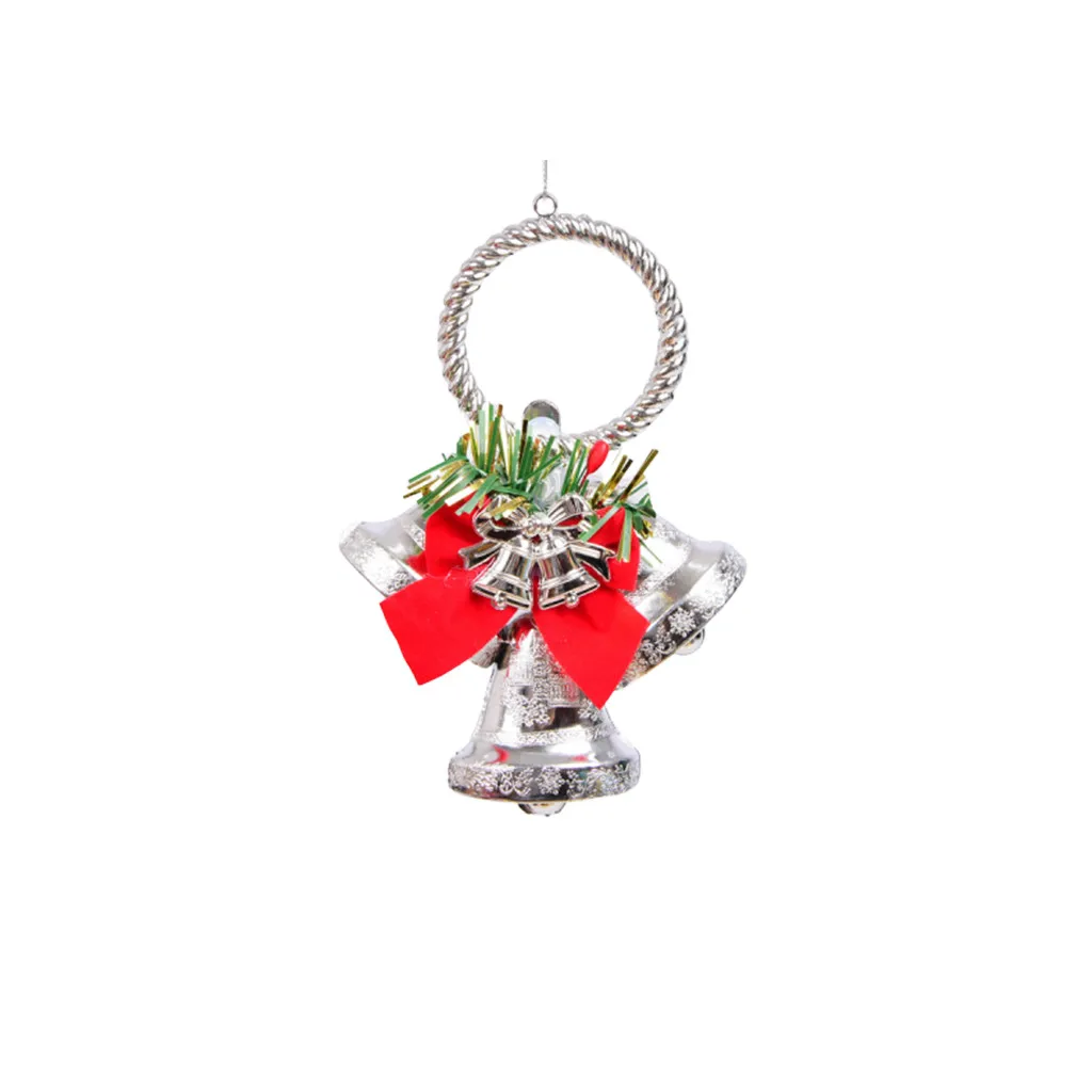 Merry Christmas Tree Decoration Plastic Ornaments Christmas Hanging Ornaments Christmas Bells Ornaments Xmas Tree Bells Decor