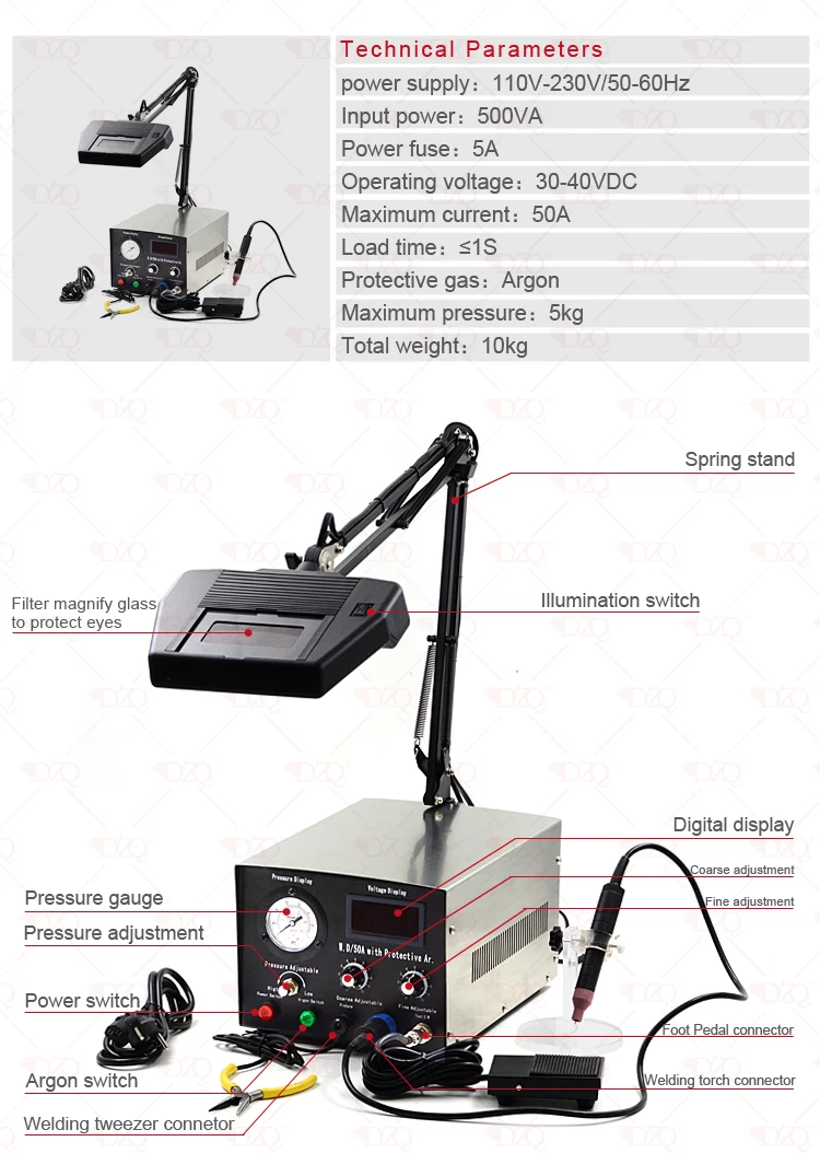 Jewelry welding machine necklace chain welder metal welding argon smart welder