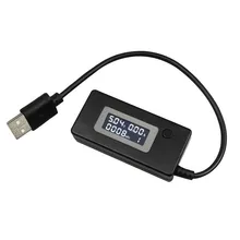 LCD Micro USB Charger Battery Capacity Voltage Current Tester Meter Detector +Load Resistor 2A/1A With Switch