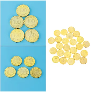 

24/48/72pcs Plastic Gold Coins Imitate Pirates Chips Currency Toy Playset Game Props For party game